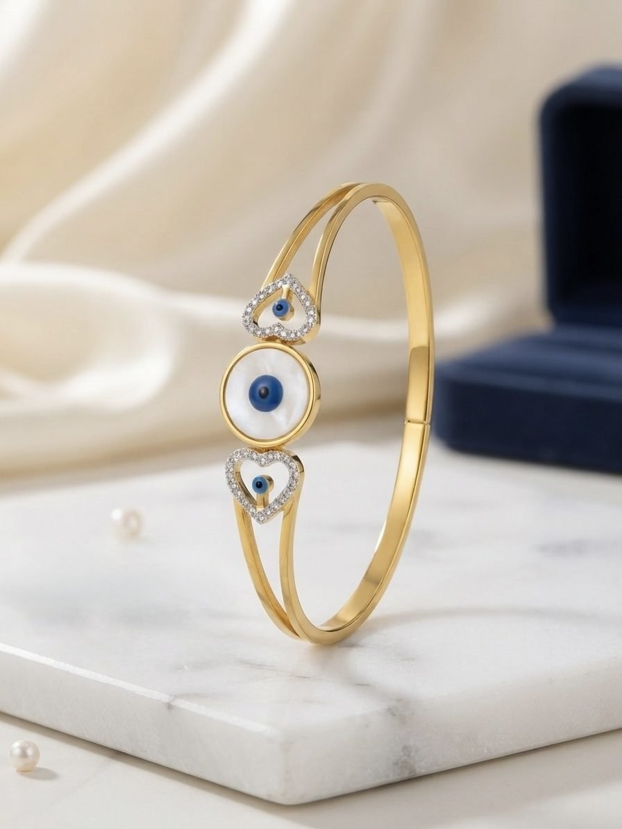 Evil Eye Bracelet — gold plated bracelet by Priyavi Creation