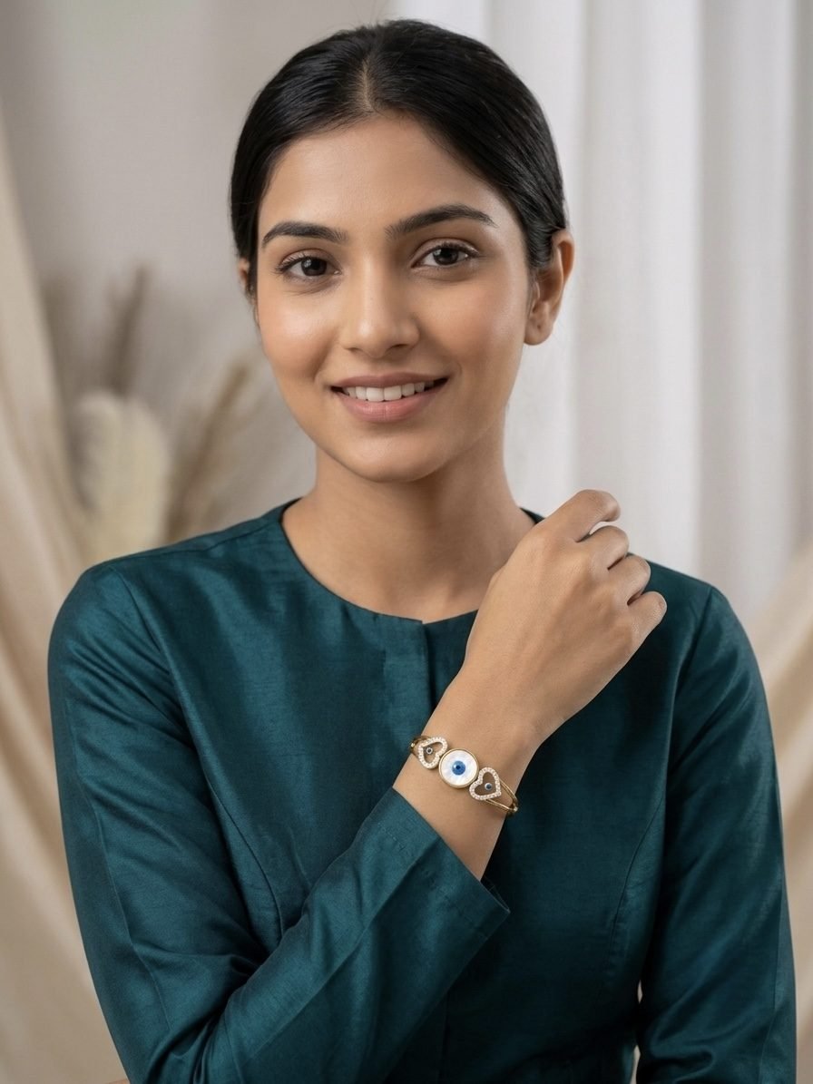 Evil Eye Bracelet worn by a model