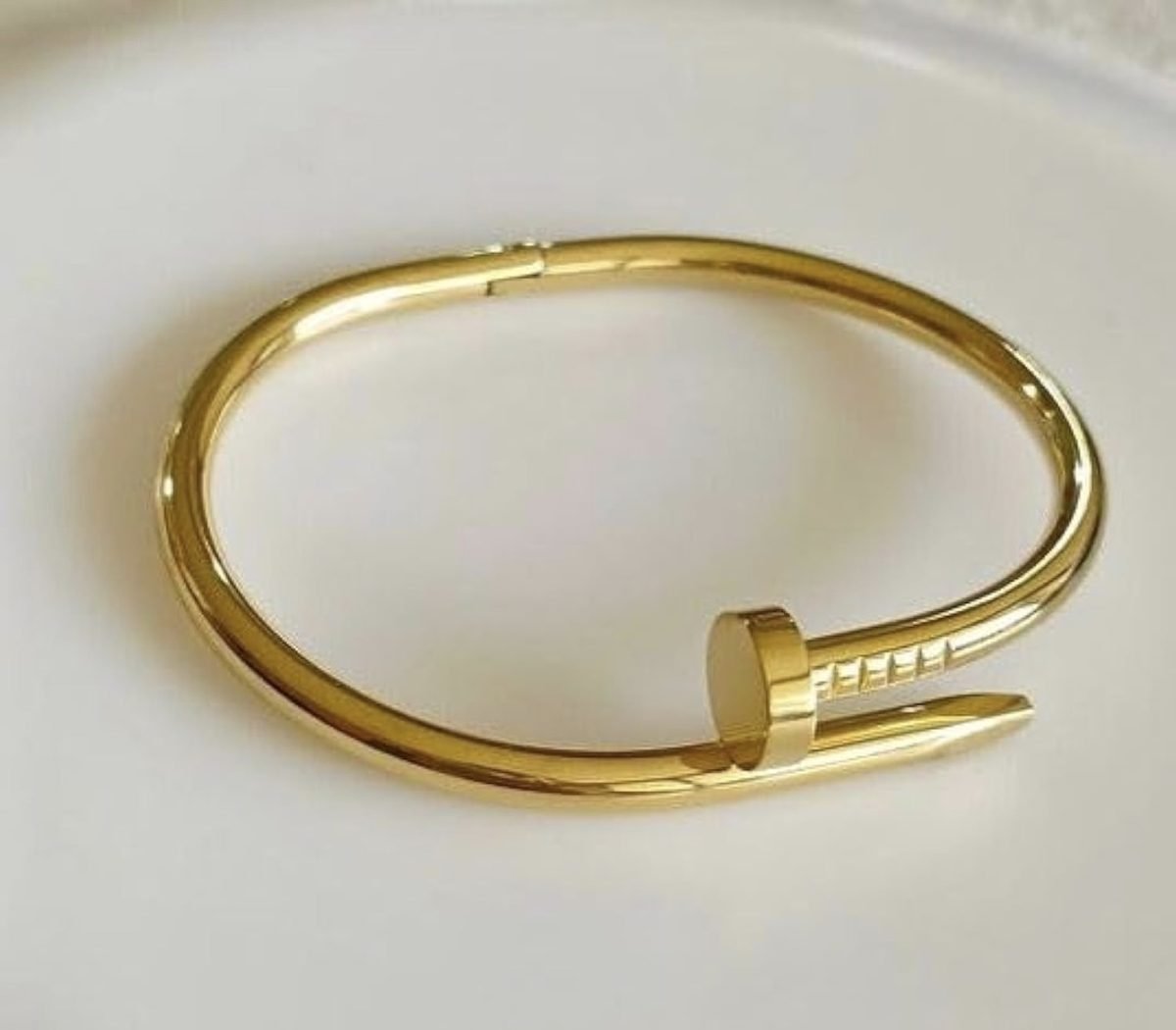 Gold Nail Cuff Bracelet — gold plated bracelet by Priyavi Creation