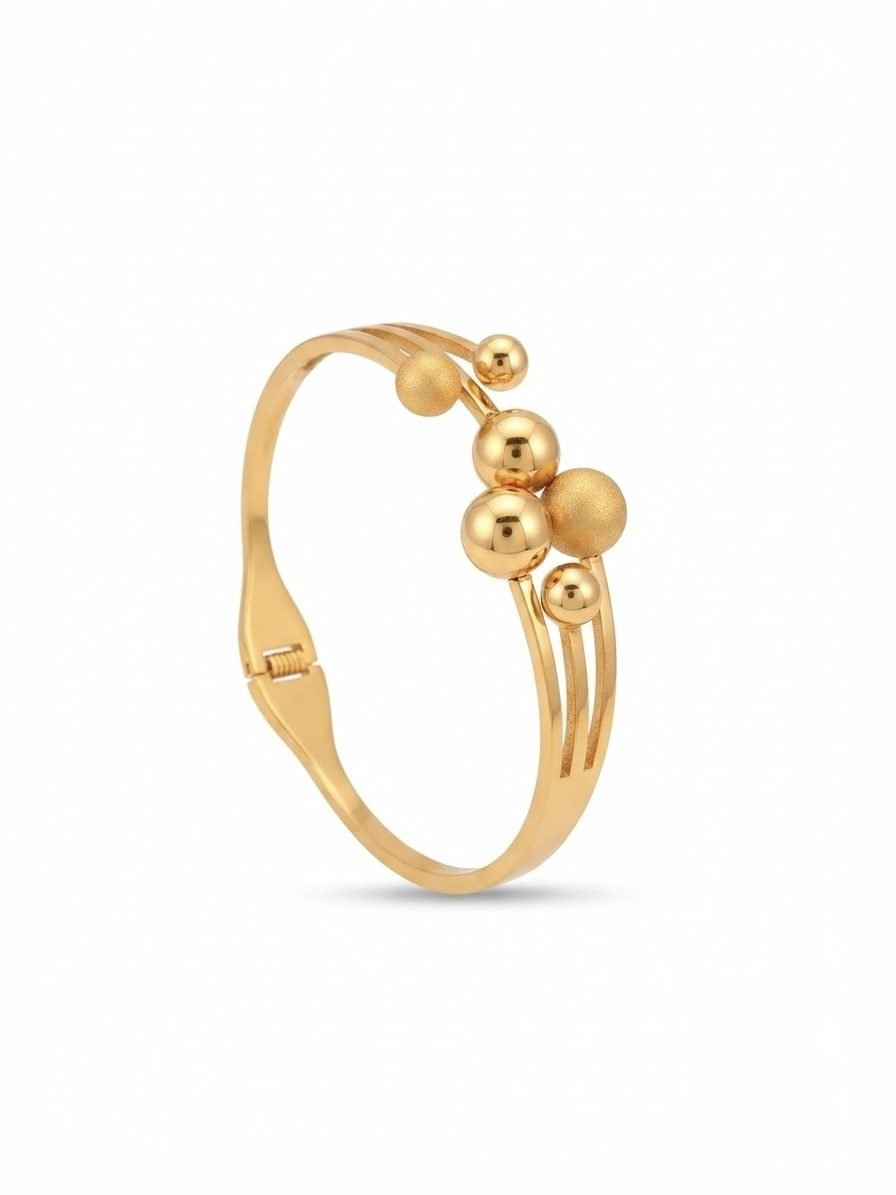 Multi Strand Ball Bead Bangle — gold plated bracelet by Priyavi Creation
