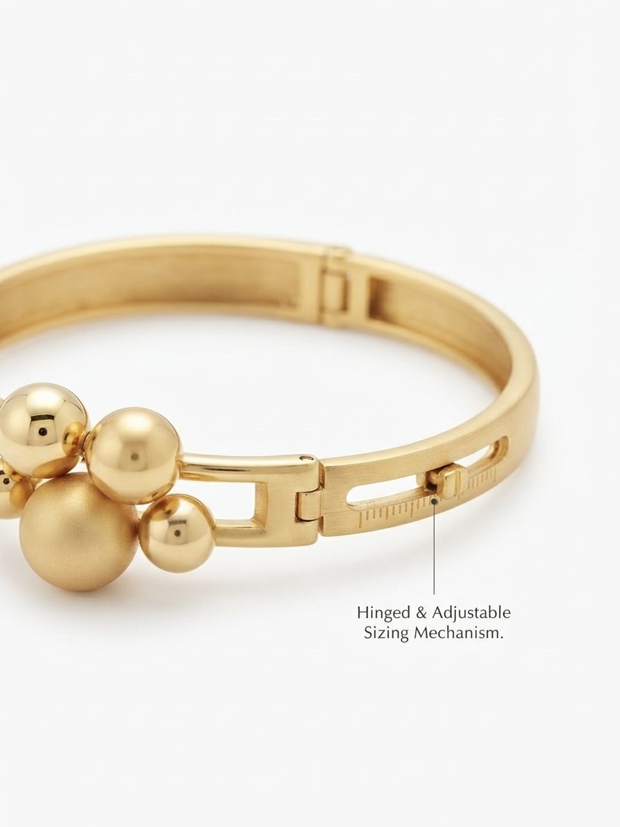 Multi Strand Ball Bead Bangle — gold plated bracelet by Priyavi Creation