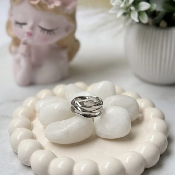Silver Spiral Ring — silver tone ring by Priyavi Creation