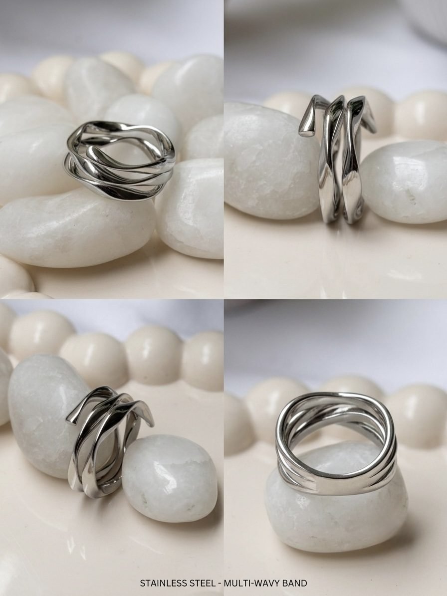 Silver Spiral Ring — silver tone ring by Priyavi Creation