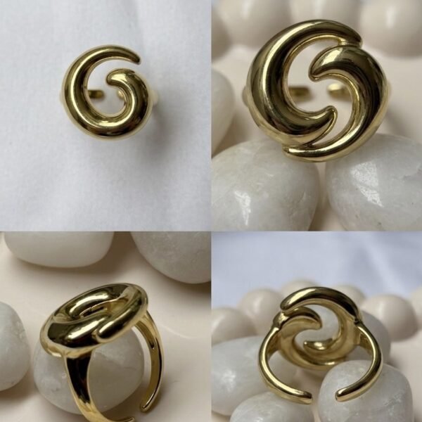 Top Swirl Ring — gold plated ring by Priyavi Creation